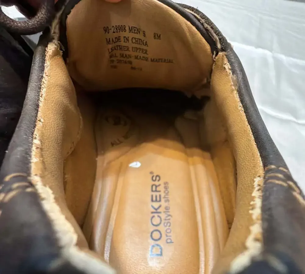 Dockers ProStyle Men's Brown Leather Lace-Up Oxford Dress Shoes Size 8M 90-28908